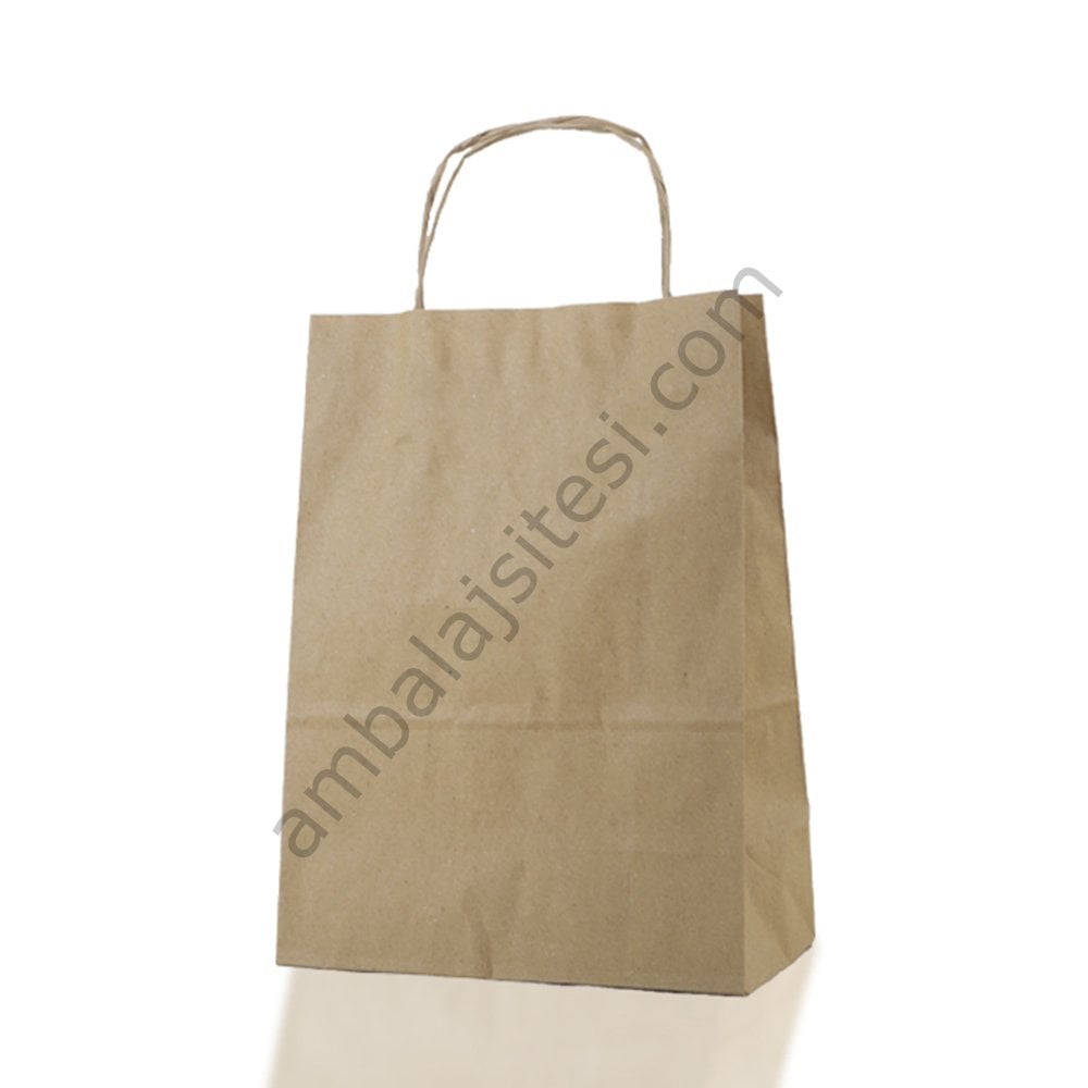 Çanta Kraft 18x25x10 Cm Burgu Sap Kraft 50 adet