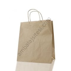 Çanta Kraft 25x28x14 Cm Burgu Sap 50 Adet