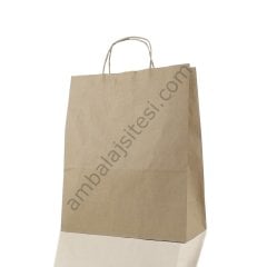Çanta Kraft 25x31x12 Cm Burgu Sap Kraft 50 Adet