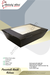 Pencereli Konik Kutu 11x24x6,5 cm 100 Adet