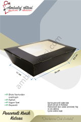 Pencereli Konik Kutu 11x24x6,5 cm 100 Adet