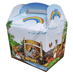 ecenplast Çocuk Menü Kutusu Özel baskı - kids menu box 50 Adet ECN-CMYK