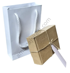 ecenplast Beyaz Ipli Karton Çanta 11x17 Cm - 25 Adet