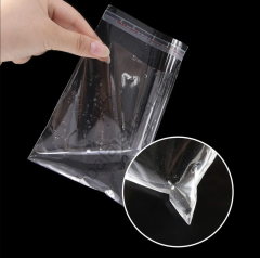 BossPack Şeffaf Bantlı (40x50 Cm) Parlak Jelatin Poşet (10 Adet) - Şeffaf Hediye Poşeti SBP0030