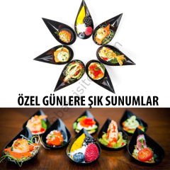 Plastik Siyah Damla Kaşık